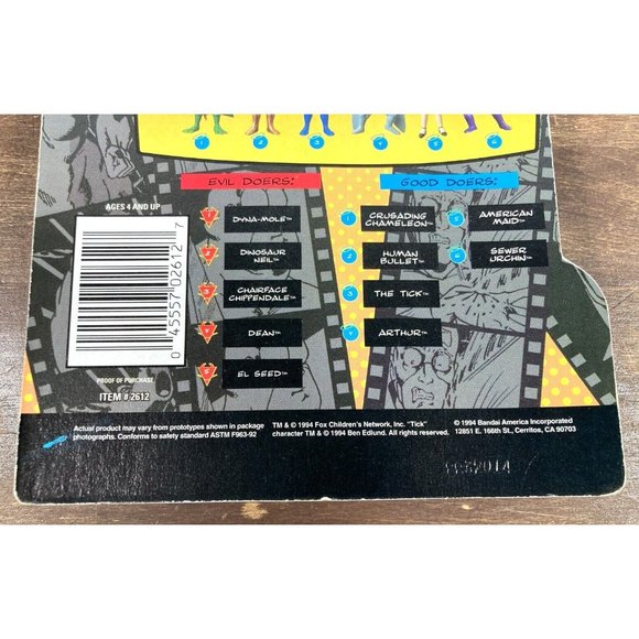 THE TICK 1994 American Maid Collectible Mini Action Figure NEW On CARD Bandai - Picture 4 of 6